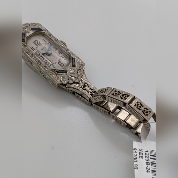 Estate 18K Gold Filled Deco Wrist Watch - Picture 4 of 7